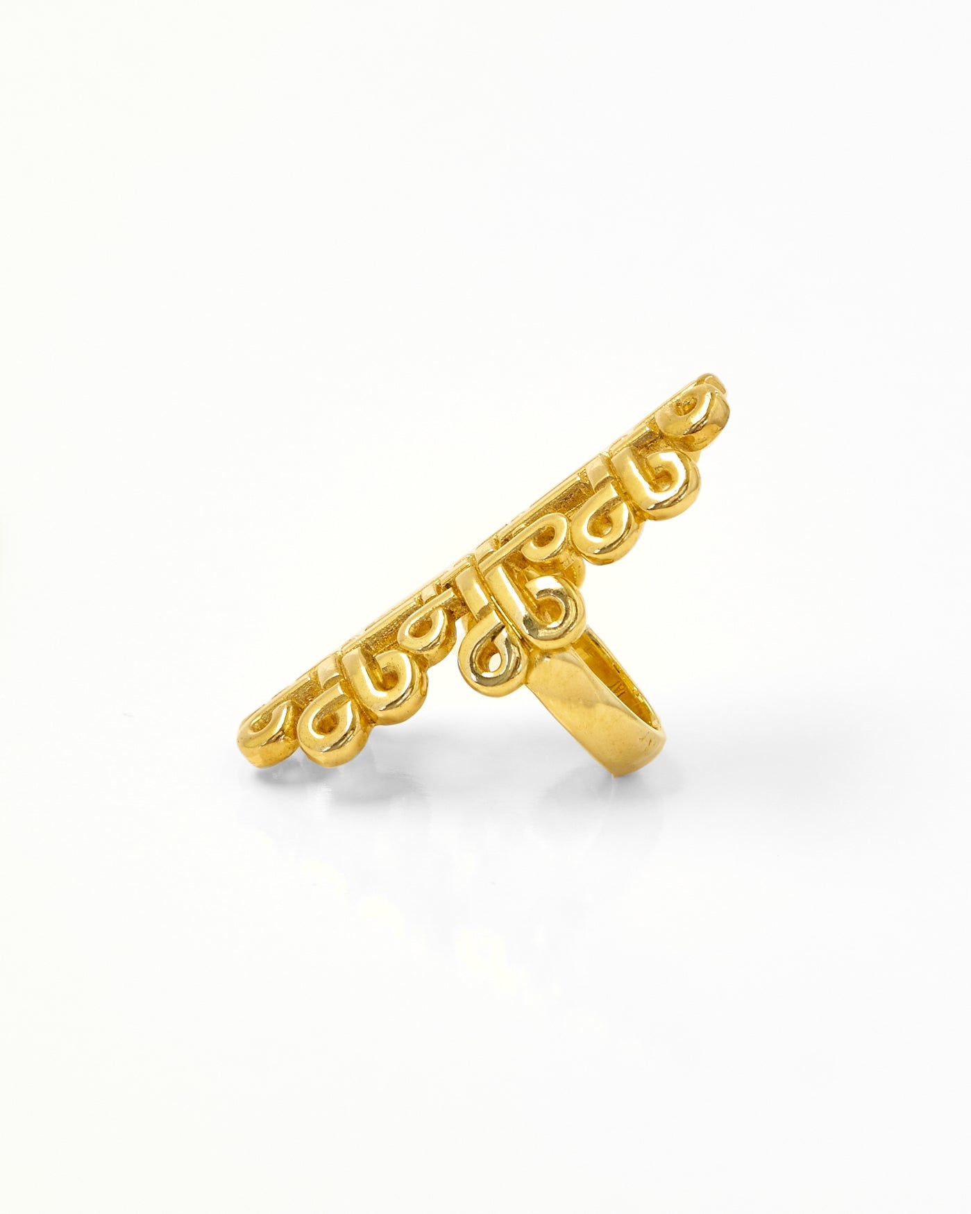 Tay Coptic Motif Panel Ring