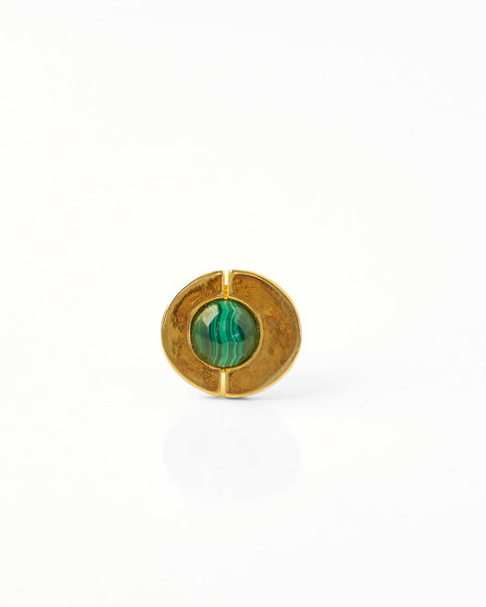 Tay Malachite Set Ovoid Panel Ring