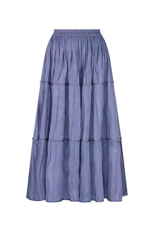 AFAF HAND-PIPED PERIWINKLE SKIRT