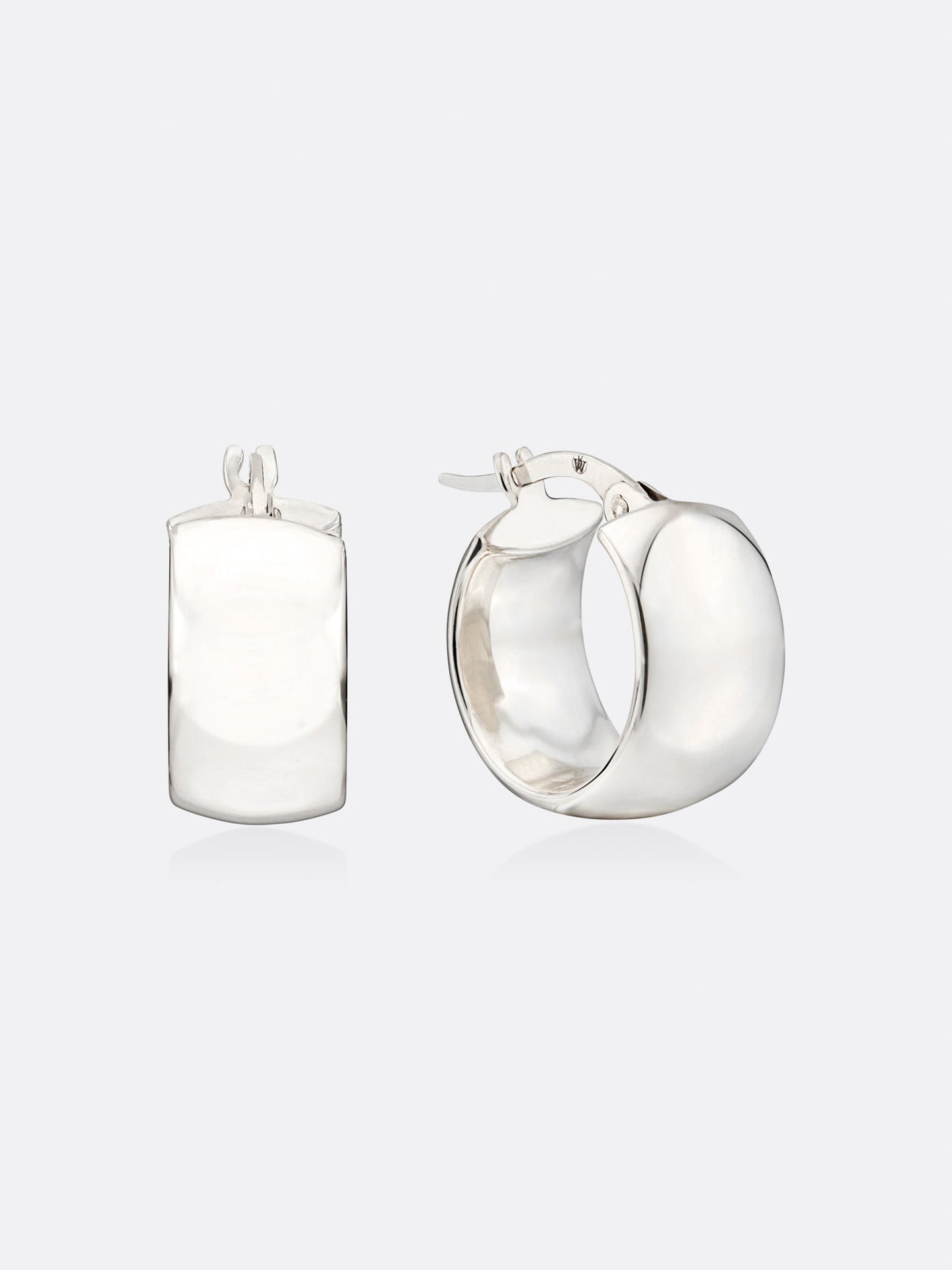 Icons White Gold Mini Hoop Earrings