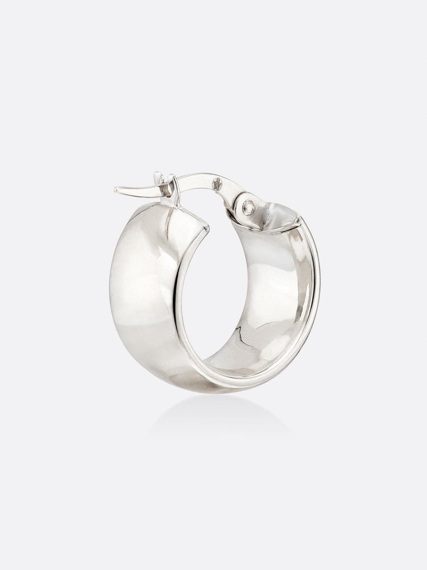 Icons White Gold Mini Hoop Earrings