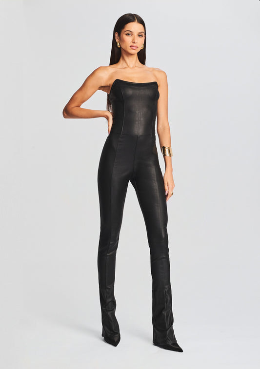 Brinley Coated Denim Jumpsuit