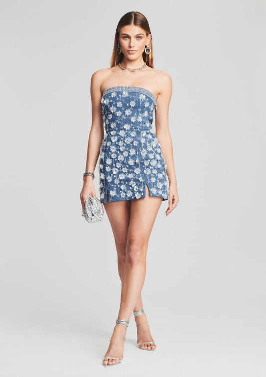 Cordelia Embellished Denim Dress