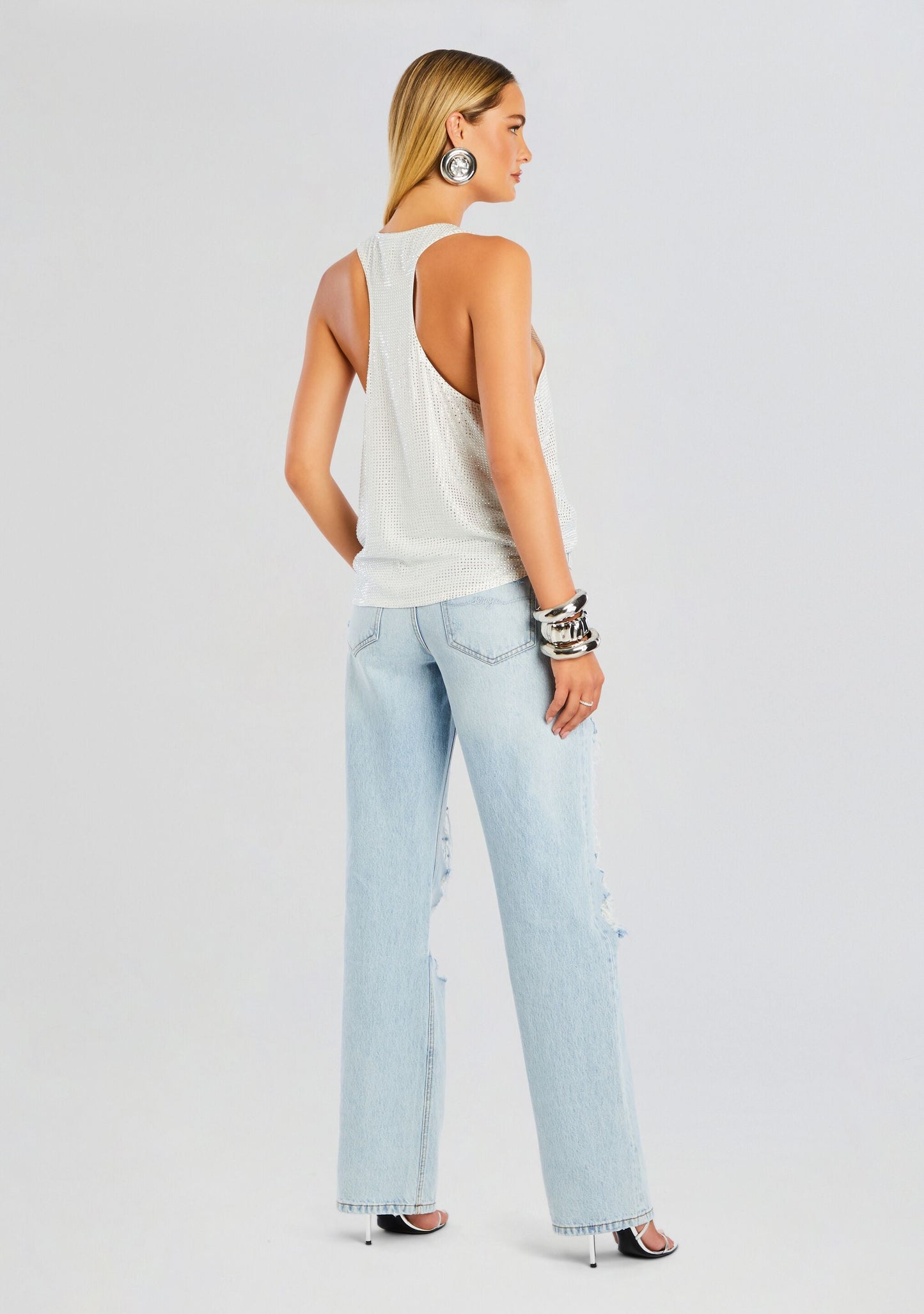 Sunny Mid Rise Distressed Boyfriend Jean
