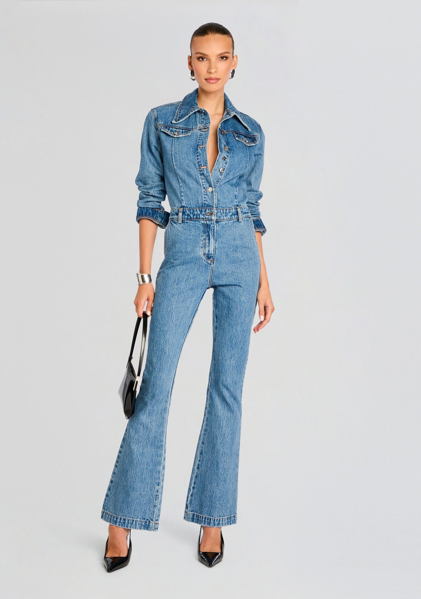 Mabel Fitted Mid Rise Jumpsuit
