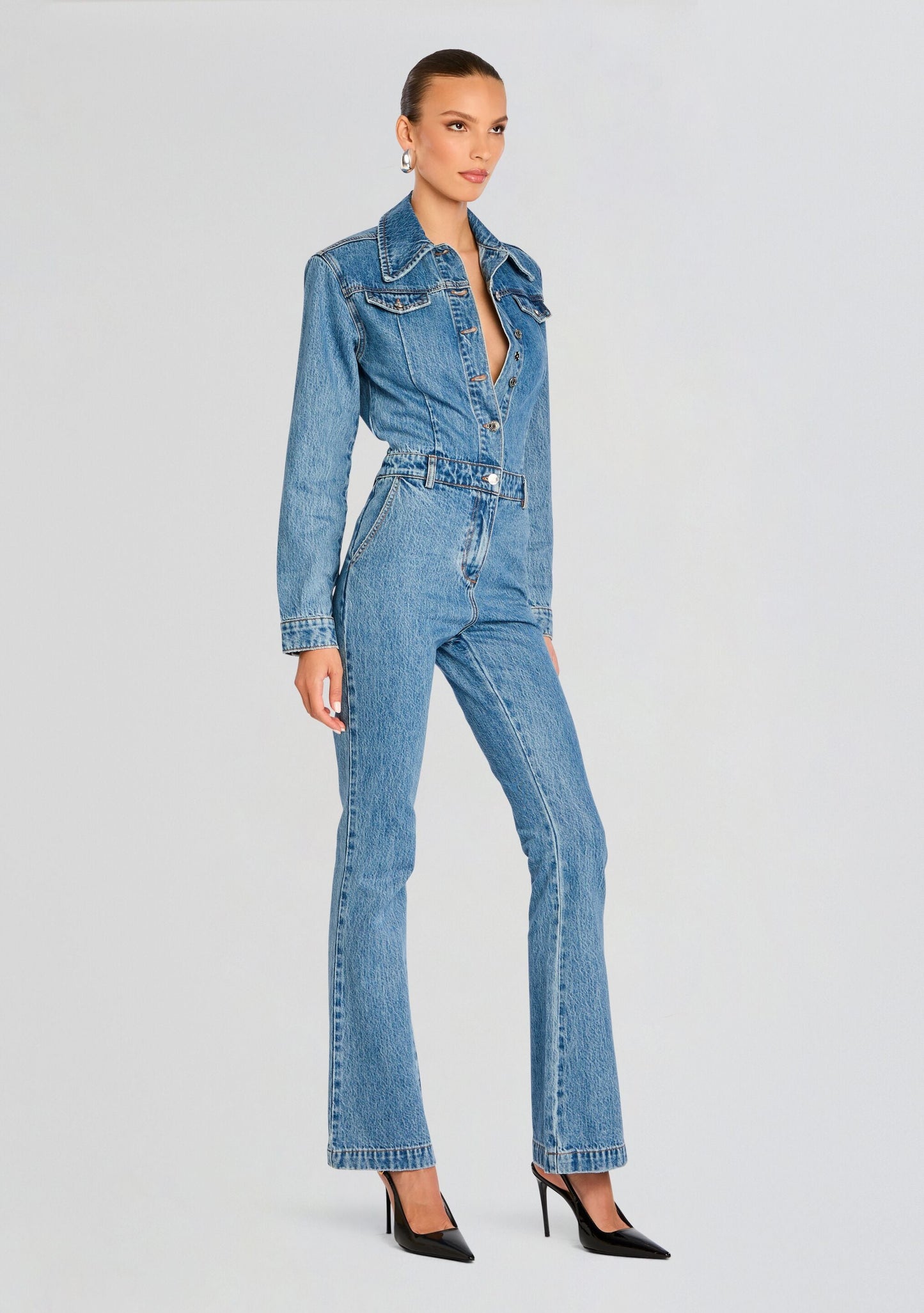 Mabel Fitted Mid Rise Jumpsuit