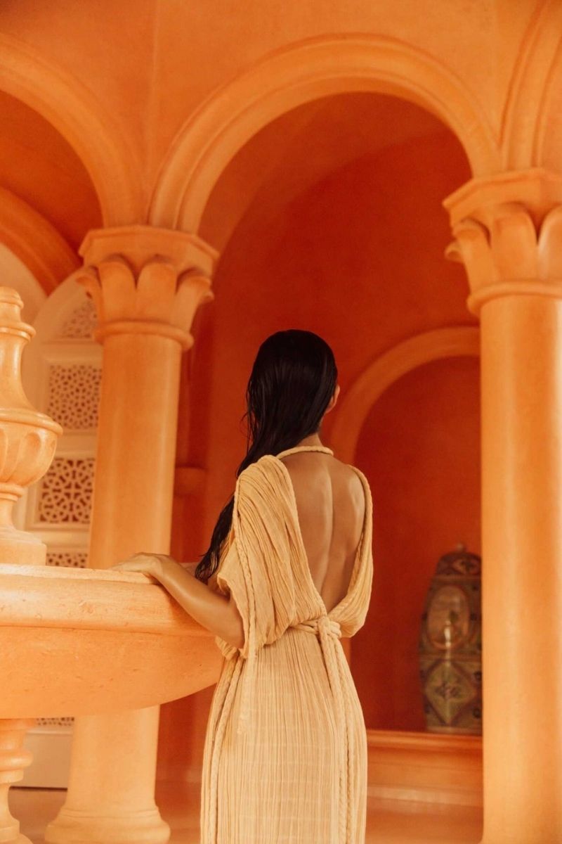 ERA DUSTER MAXI DRESS IN SAND