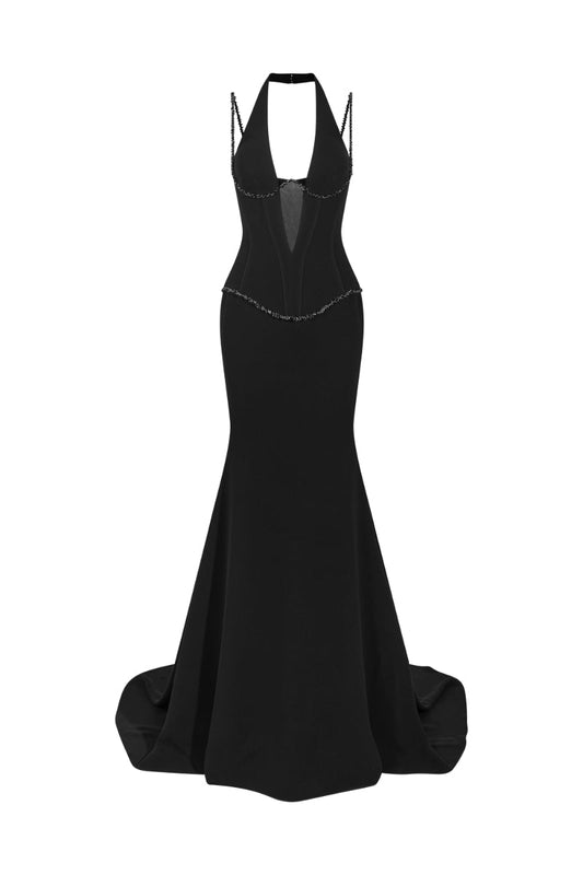 HALTER NOIR GOWN