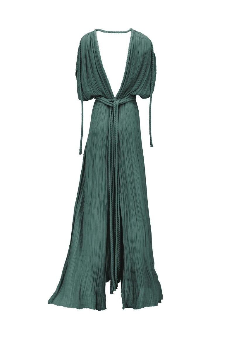 ERA DUSTER MAXI DRESS IN EMERALD
