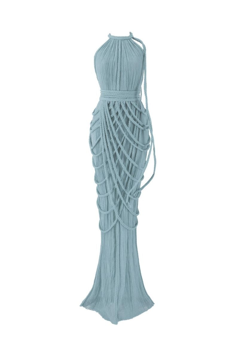 VERA GOWN IN AQUA