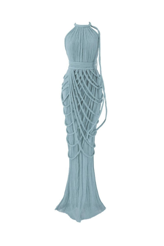 VERA GOWN IN AQUA