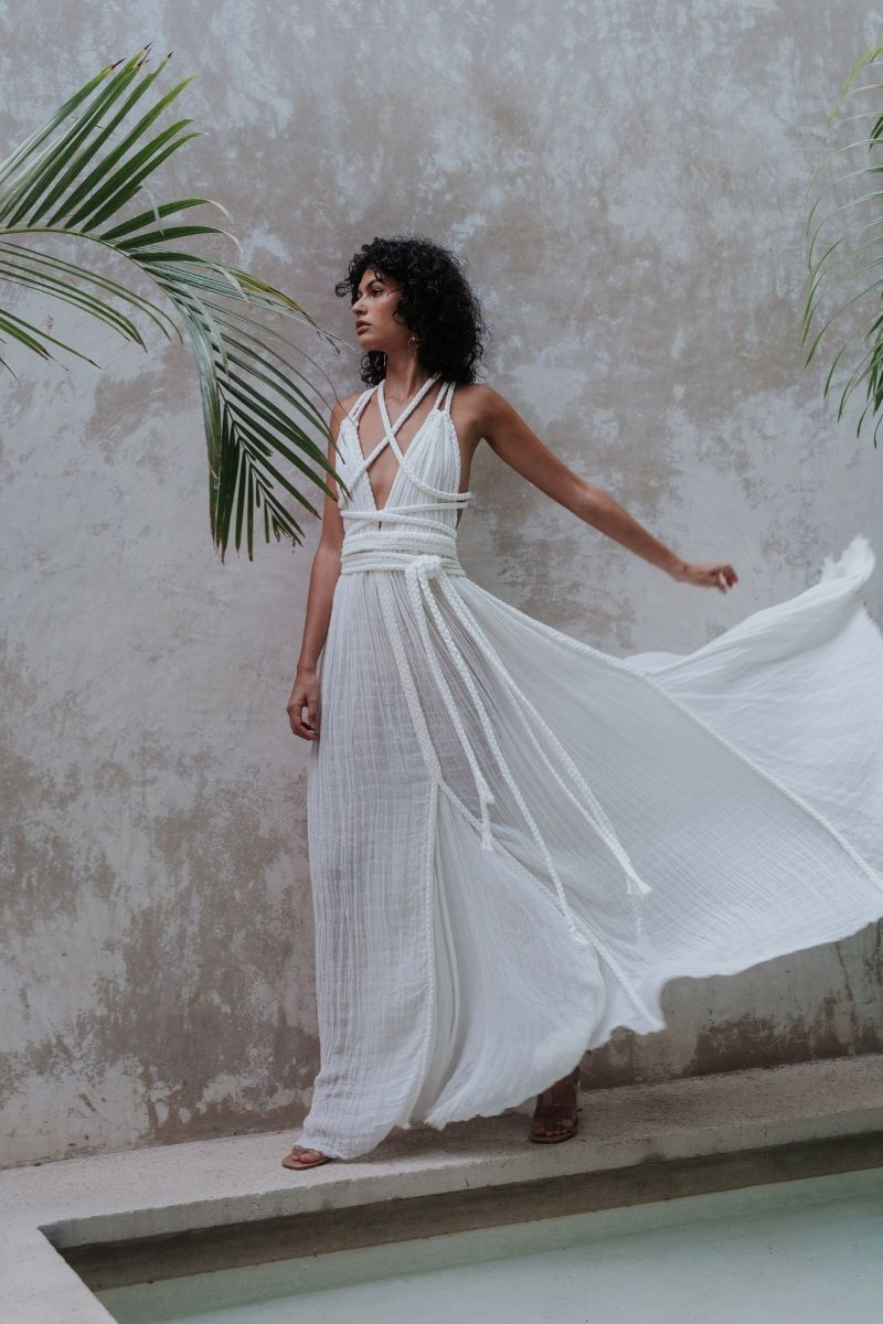 GISELLA MAXI DRESS IN NUDE