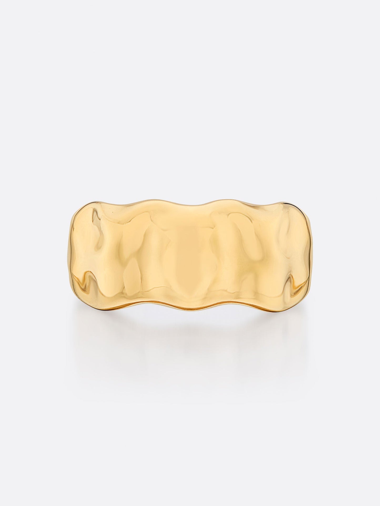 Golden Waves Molten Band Ring