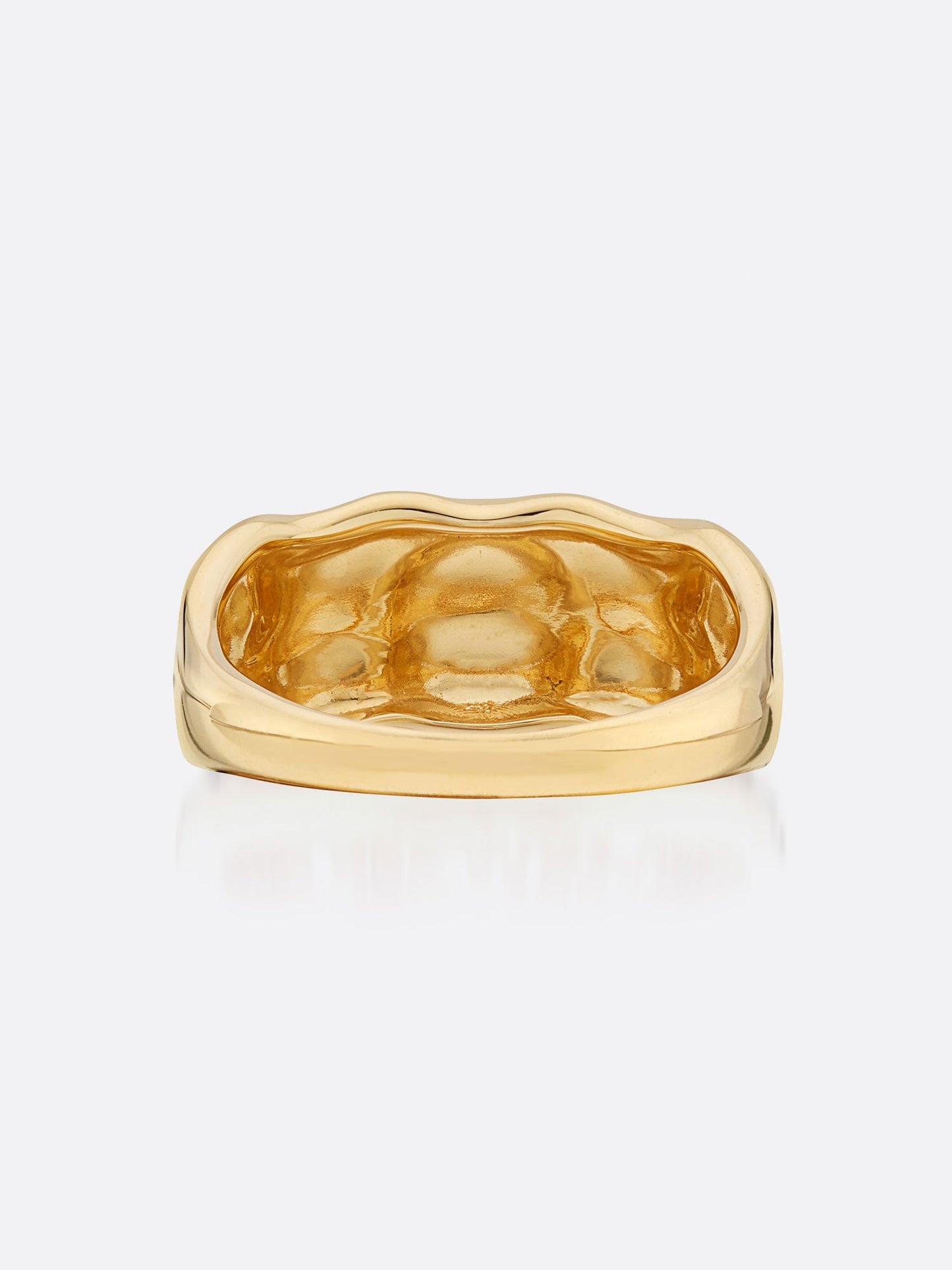 Golden Waves Molten Band Ring