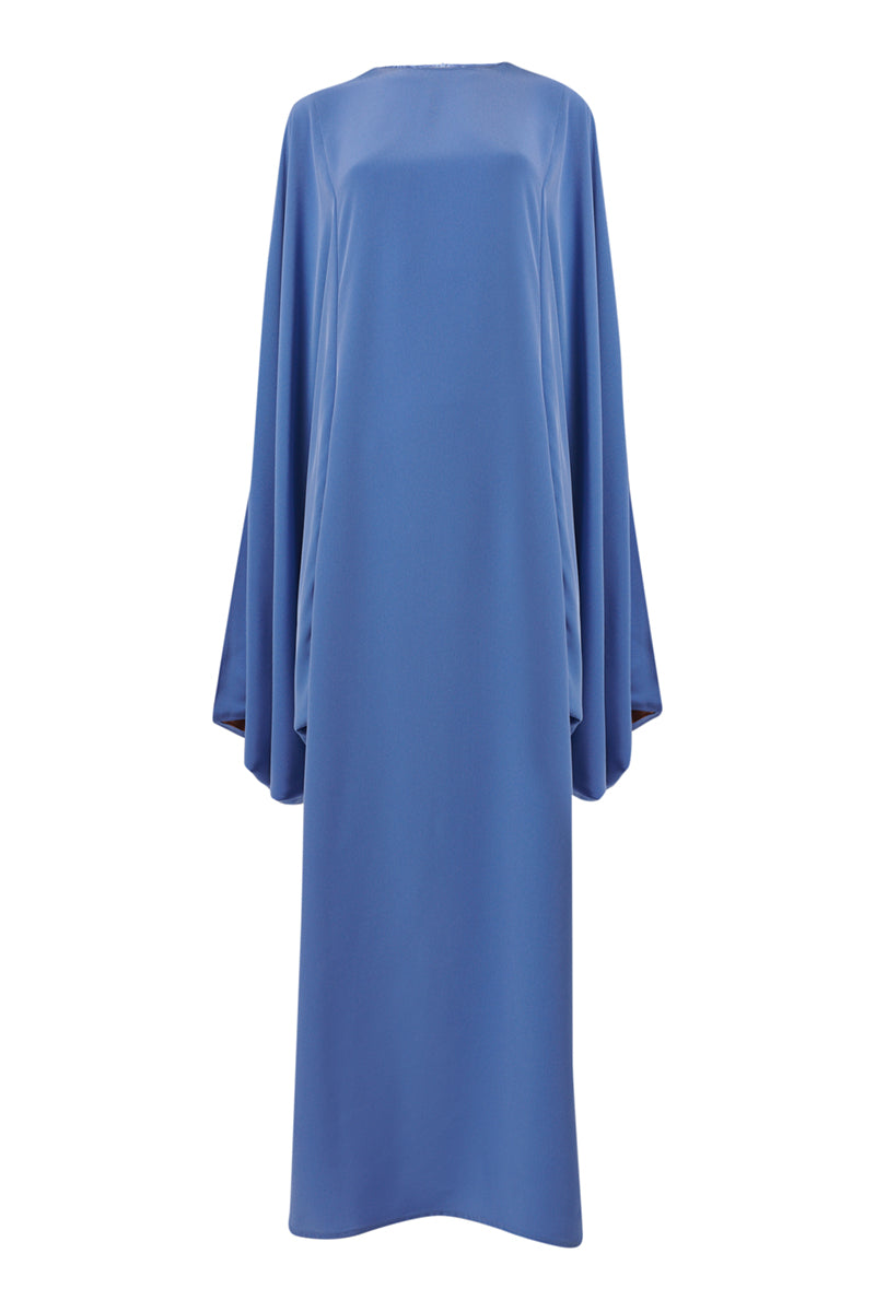 COLOR-CONTRAST SLEEVE KAFTAN IN BLUE