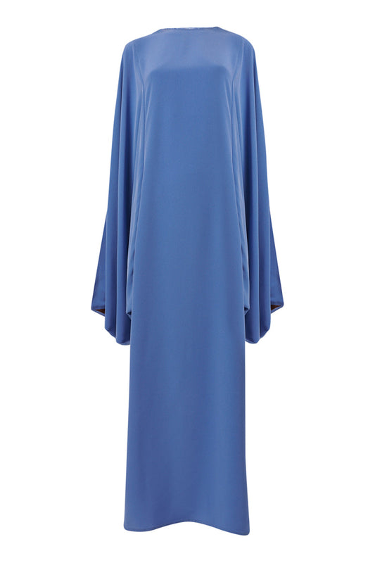 COLOR-CONTRAST SLEEVE KAFTAN IN BLUE