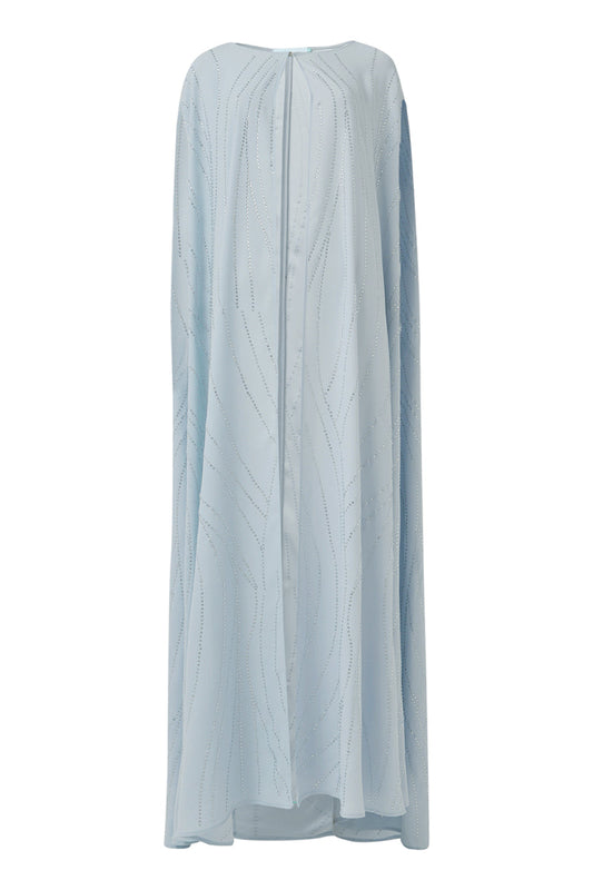 EMBELLISHED CAPE IN BLUE