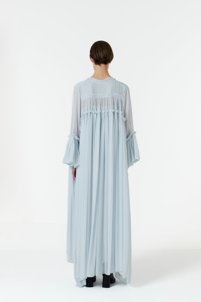 FRILL DETAILED KAFTAN IN BLUE