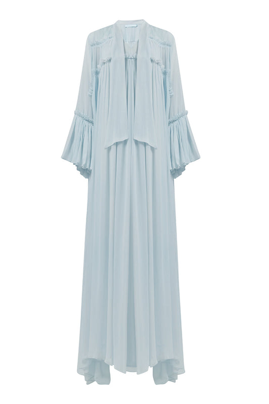 FRILL DETAILED KAFTAN IN BLUE