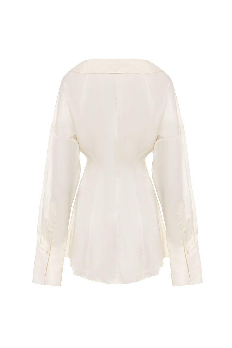 THE SHIRT DRESS IN CREAM