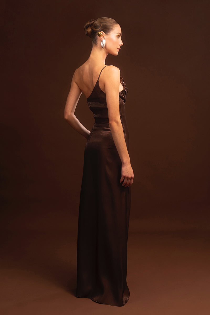 BACILICA DRESS IN BROWN