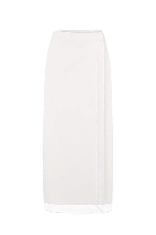 WRAP SKIRT IN WHITE