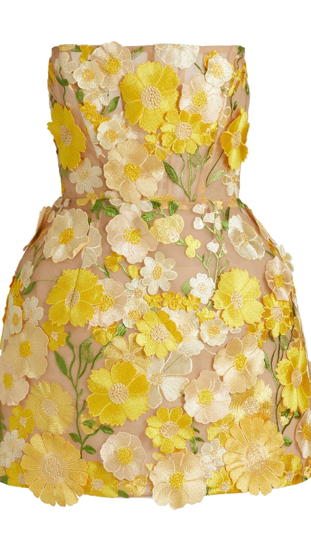 Jasmine Maraya Yellow Mini Dress
