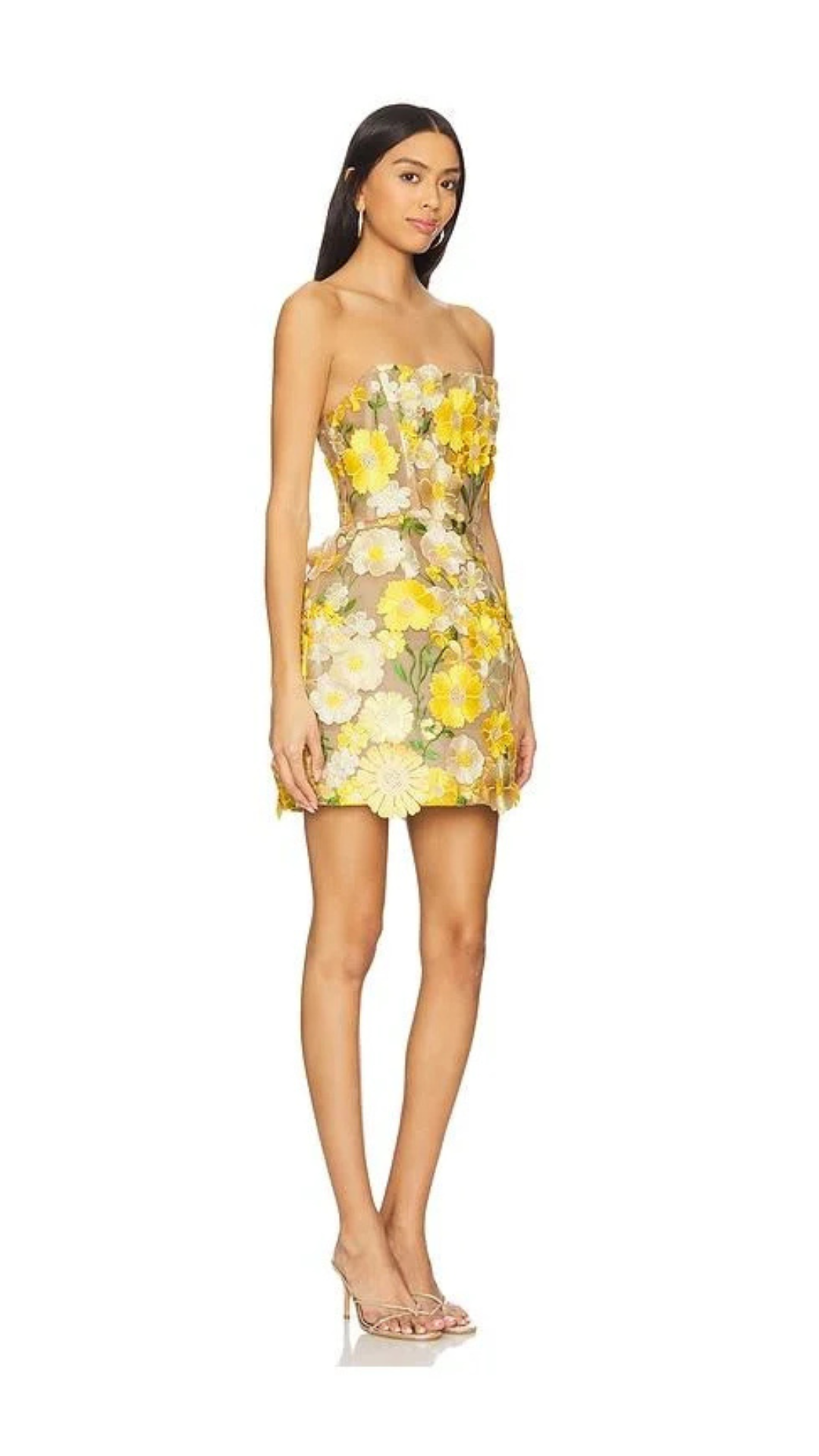 Jasmine Maraya Yellow Mini Dress