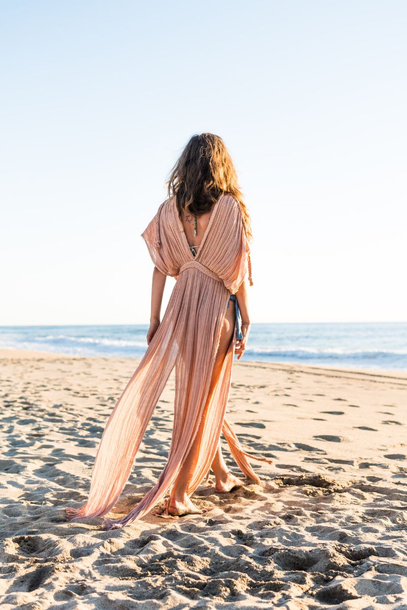AURA DUSTER GOWN IN ROSE