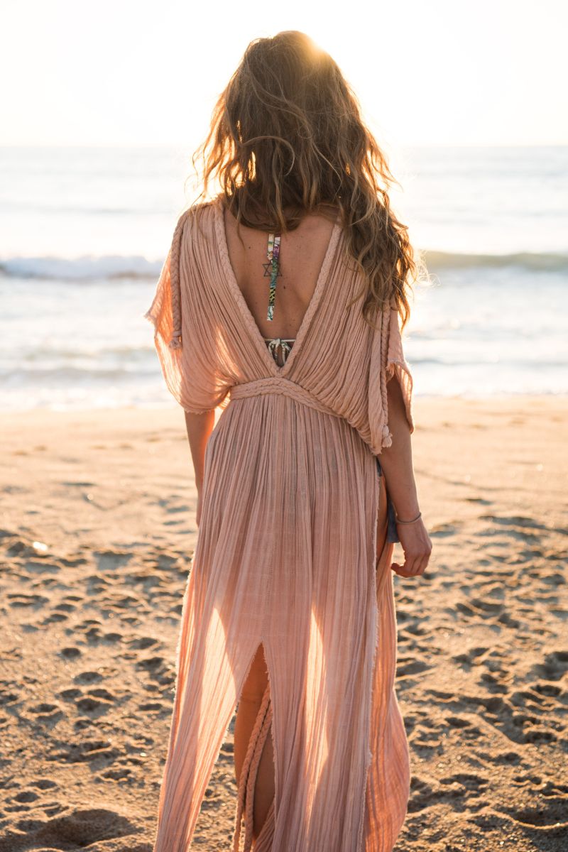 AURA DUSTER GOWN IN ROSE