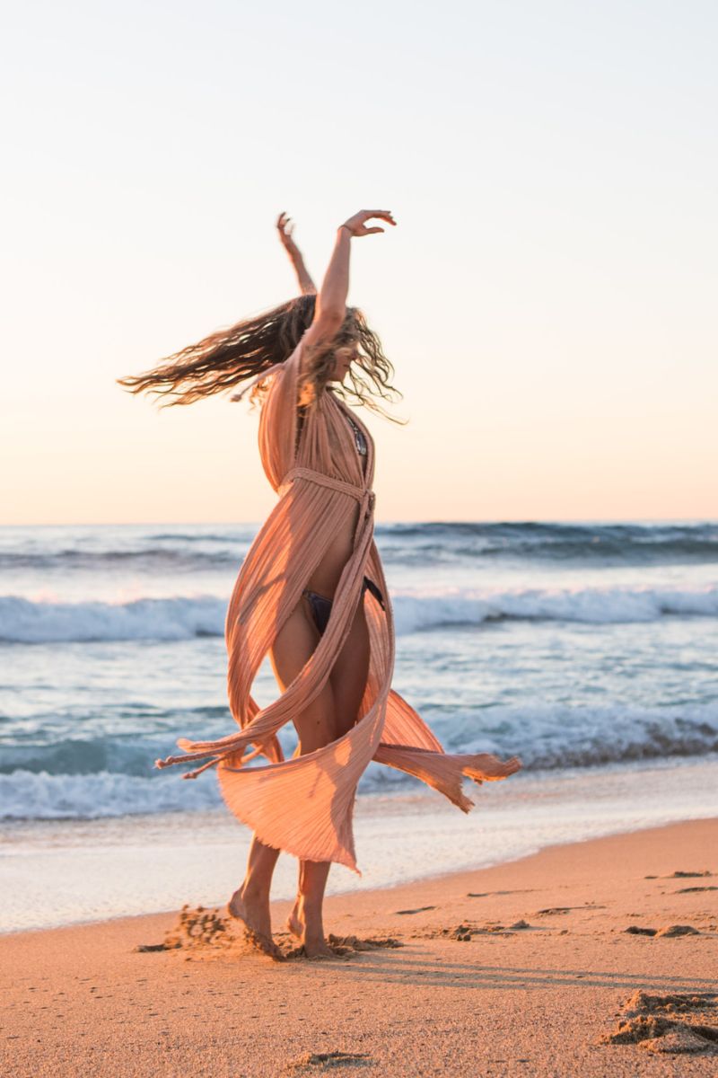 AURA DUSTER GOWN IN ROSE