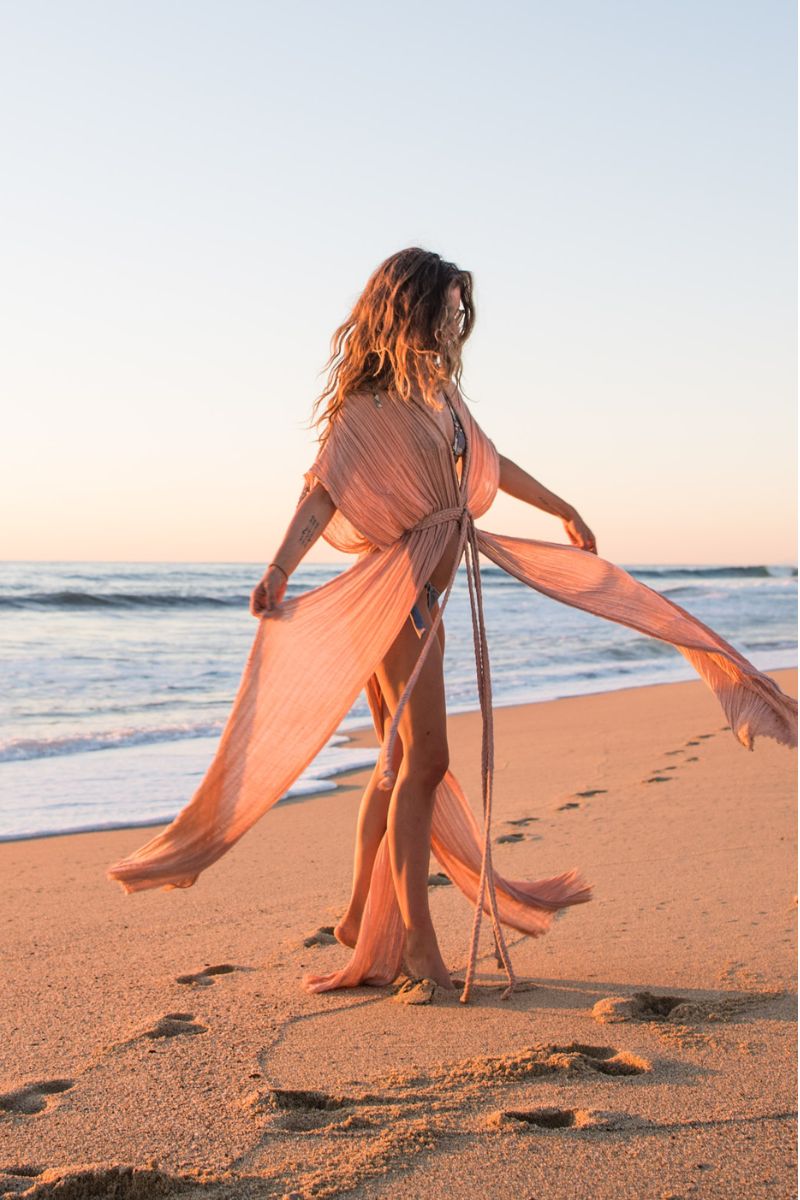 AURA DUSTER GOWN IN ROSE