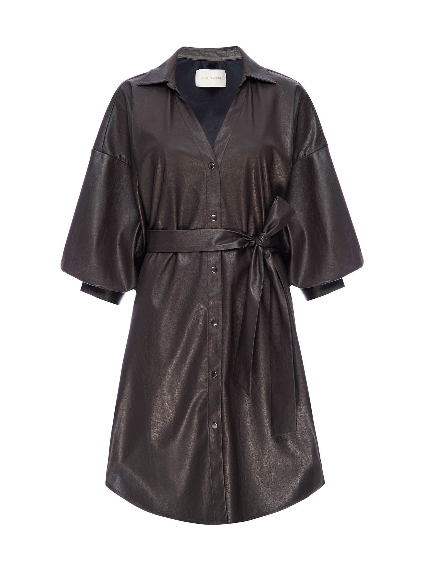The Kate Belted Vegan Leather Dress