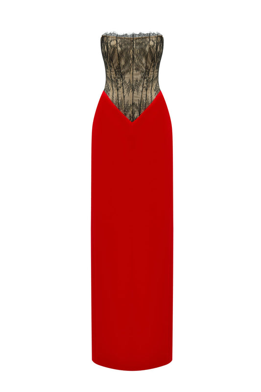 LACE TIBI MAXI DRESS IN LACE