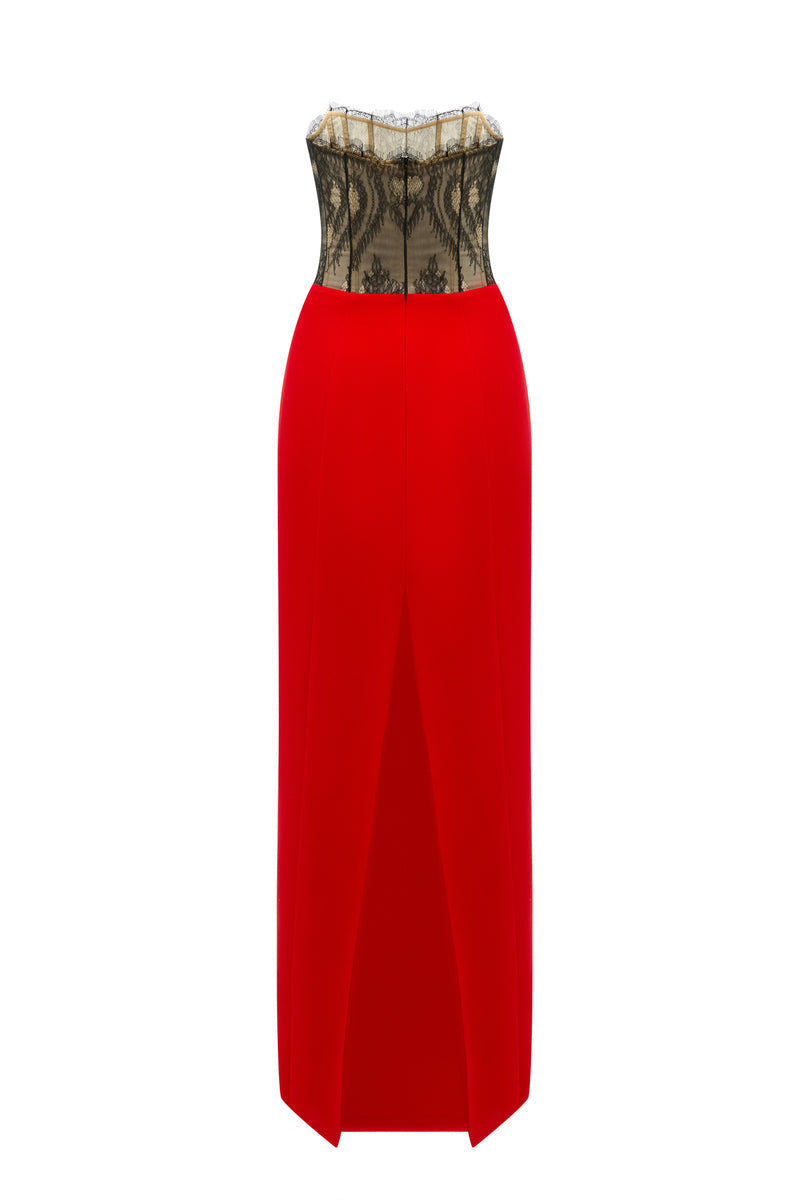 LACE TIBI MAXI DRESS IN LACE