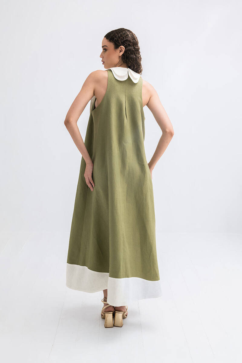 LORA DRESS IN SAGE GREEN