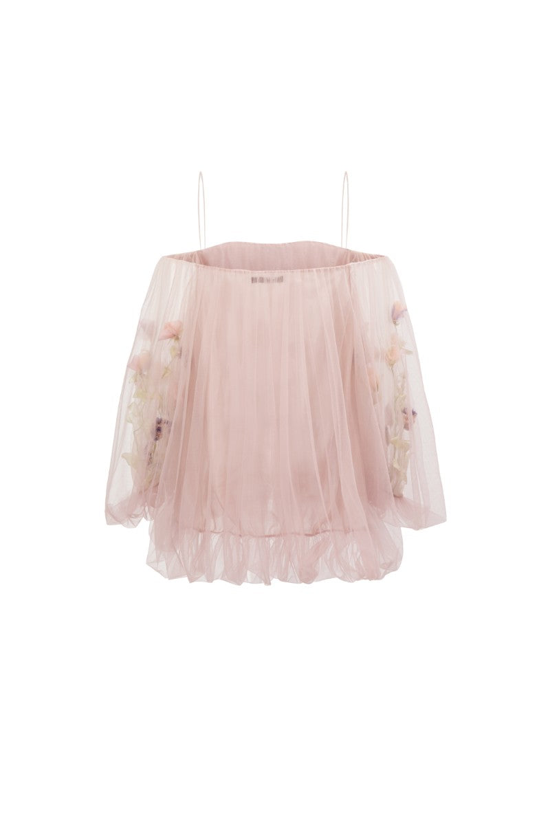 SULHUFAH TULLE FLOWER DRESS IN ROSY PINK
