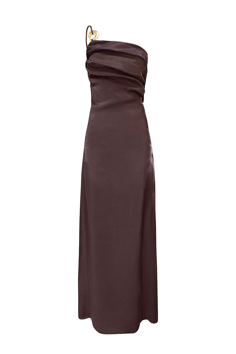 BACILICA DRESS IN BROWN