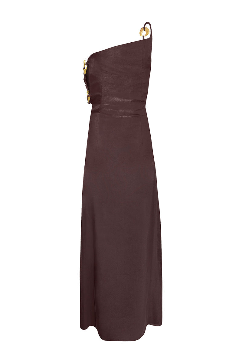 BACILICA DRESS IN BROWN