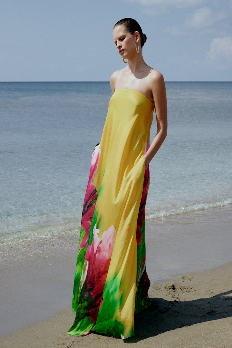 PEONY DRESS IN BOLD BLOSSOM PRINT