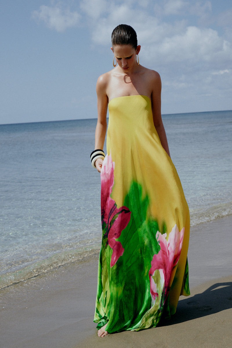 PEONY DRESS IN BOLD BLOSSOM PRINT