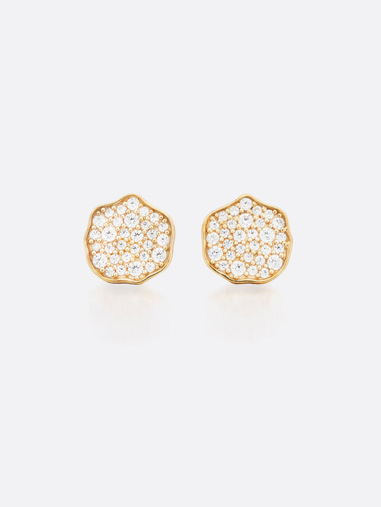 Petite Fleur Pavé Diamond Mini Stud Earrings