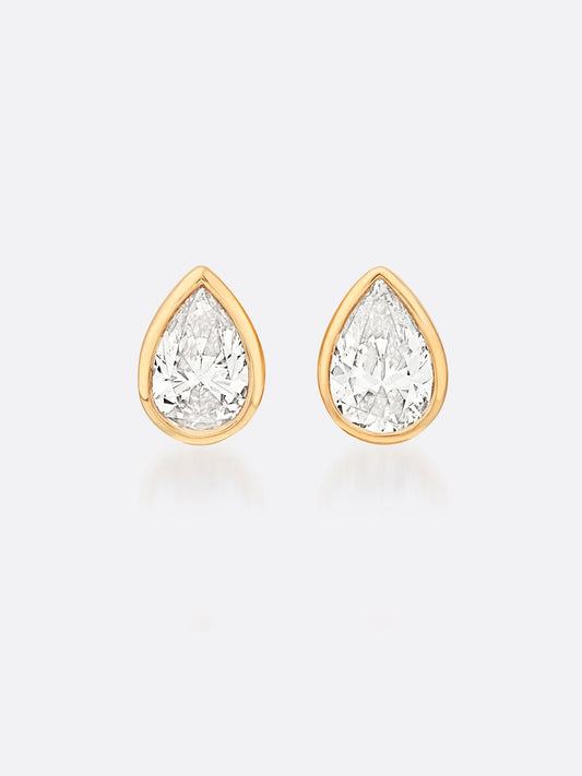 Romance Pear Diamond Droplet Earrings