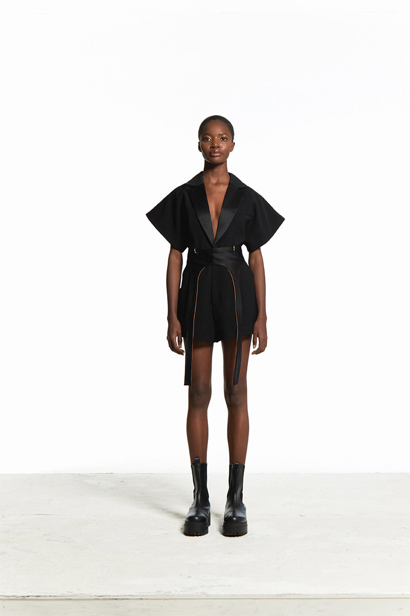 BLACK TAILORED JUMPSUIT