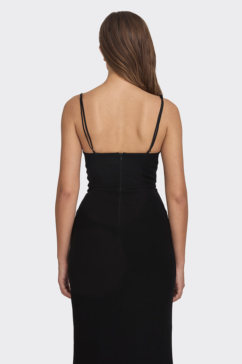 MS. SIX-FIRE HEART MAXI SLIP DRESS