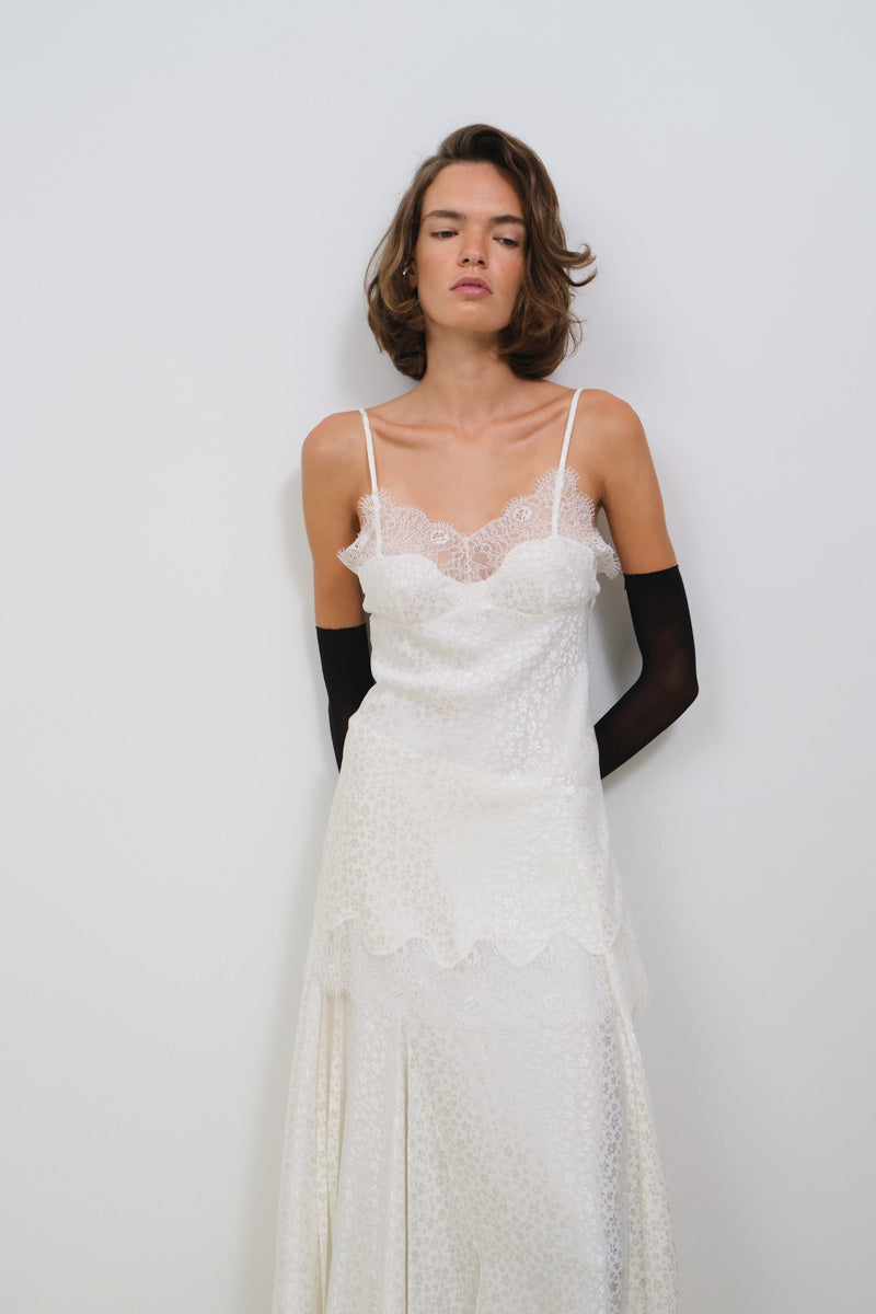 ASYMMETRICAL JACQUARD SKIRT