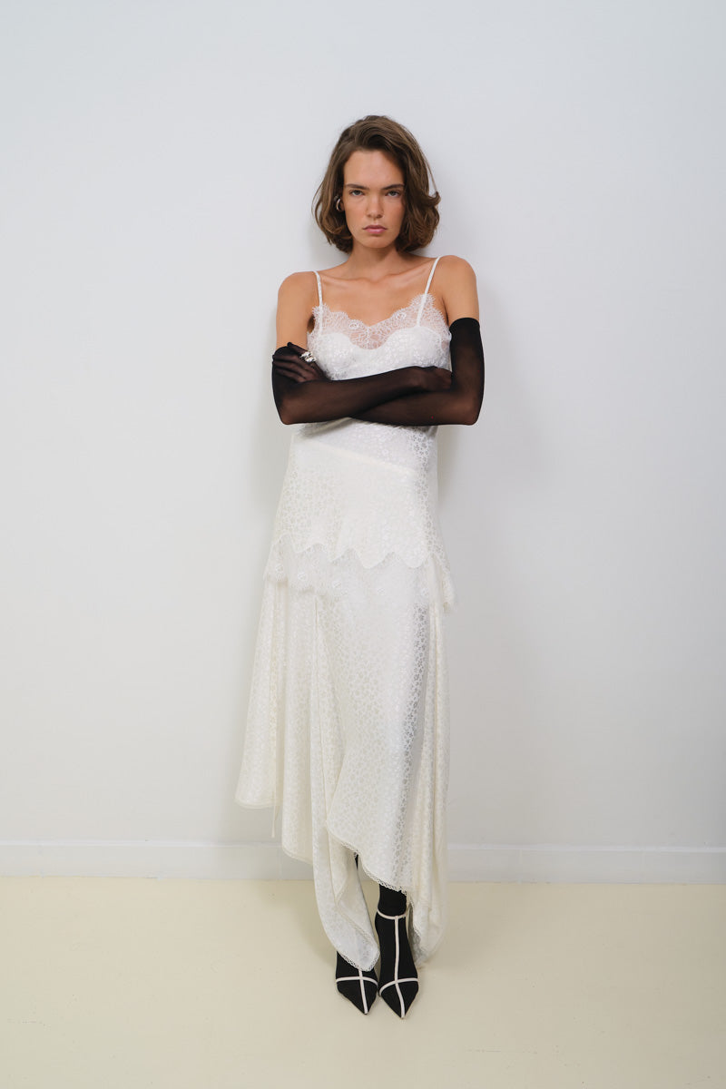 ASYMMETRICAL JACQUARD SKIRT