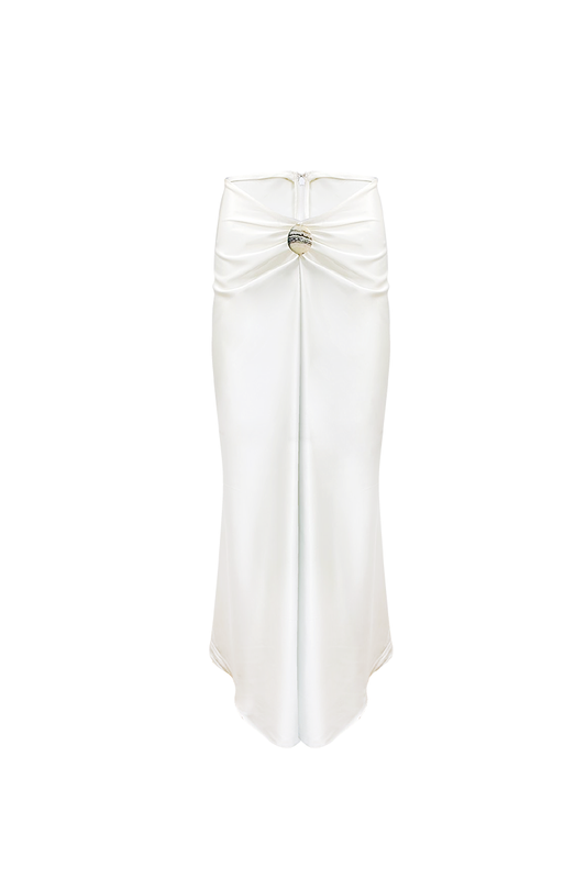 CAMILA OFF WHITE MIDI SKIRT