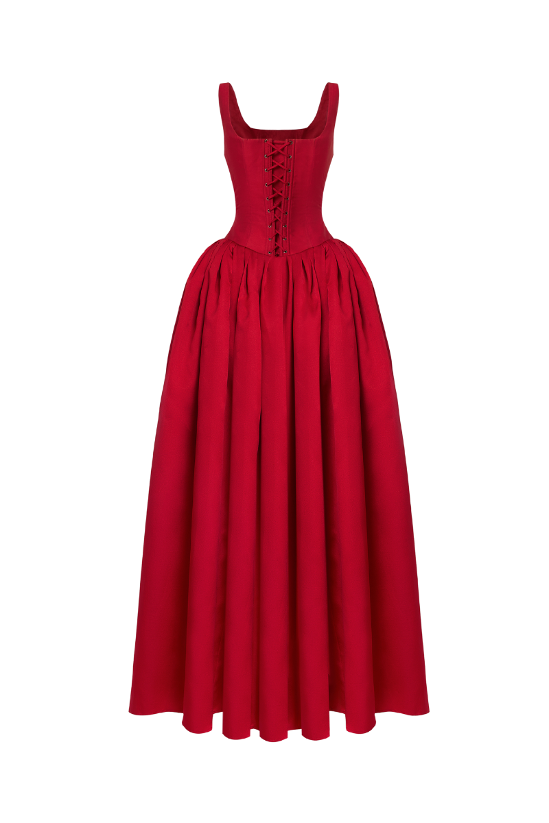 RAELYNN BALL GOWN LOOSE STRAP TAFFETA GOWN