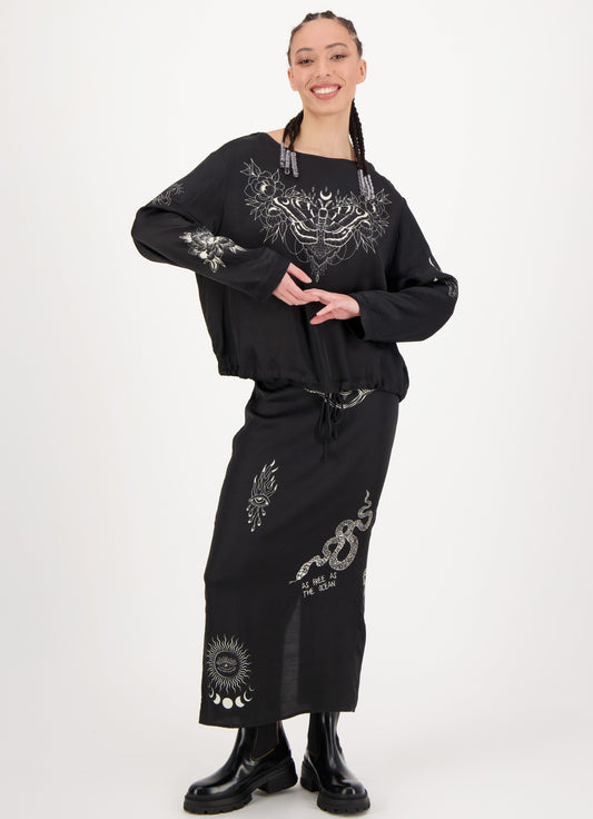 Valery Black Magic Slim Skirt